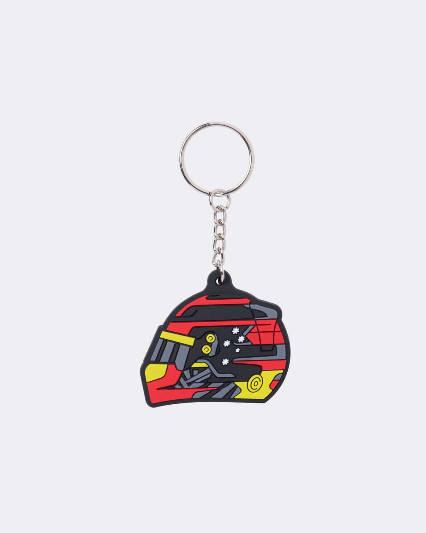 Oscar Piastri 2025 season helmet keyring, a rubber accessory showcasing F1 style and passion, ideal for everyday use.