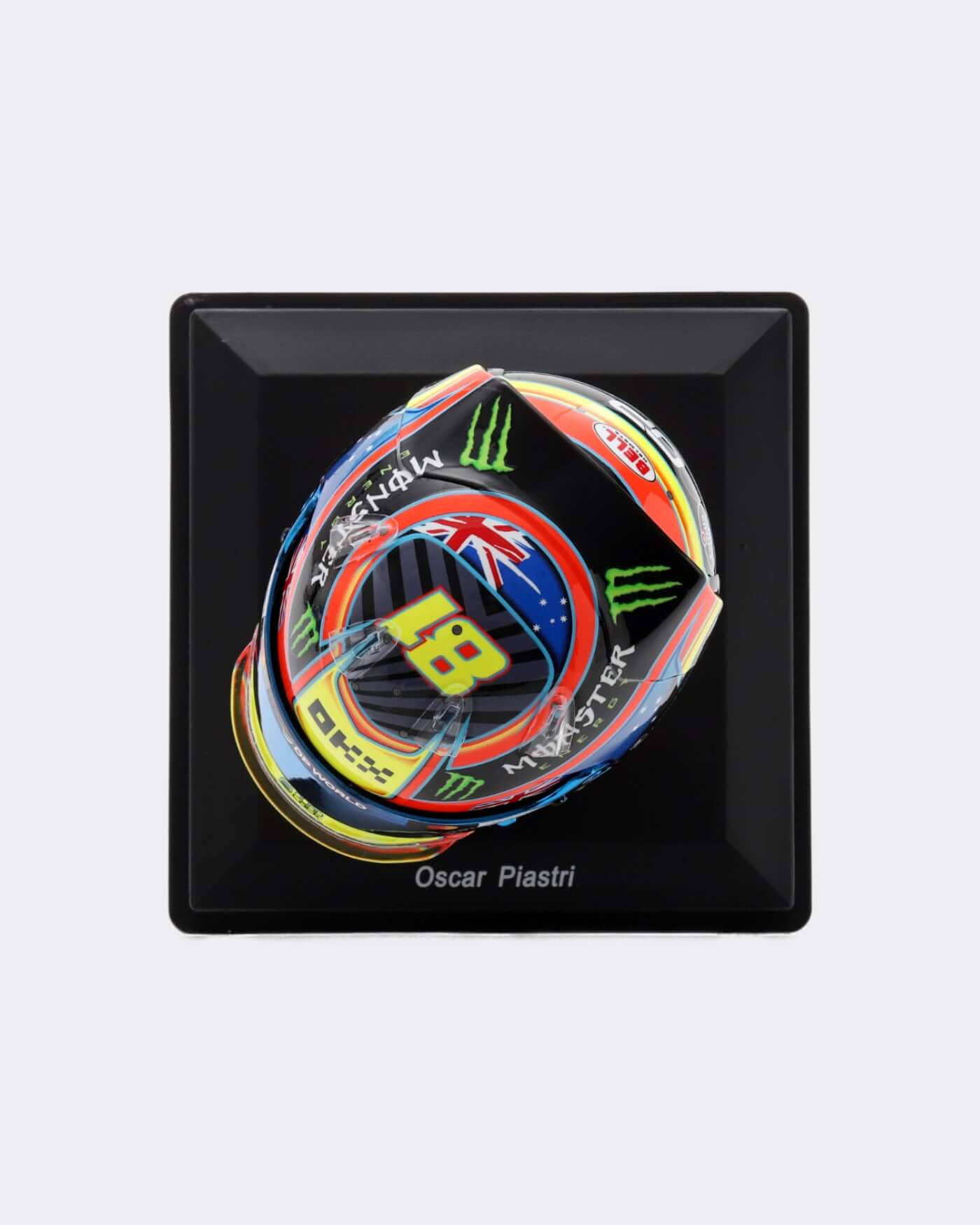 1:5 scale 2025 Season Helmet - Oscar Piastri, featuring striking design and personal logo.