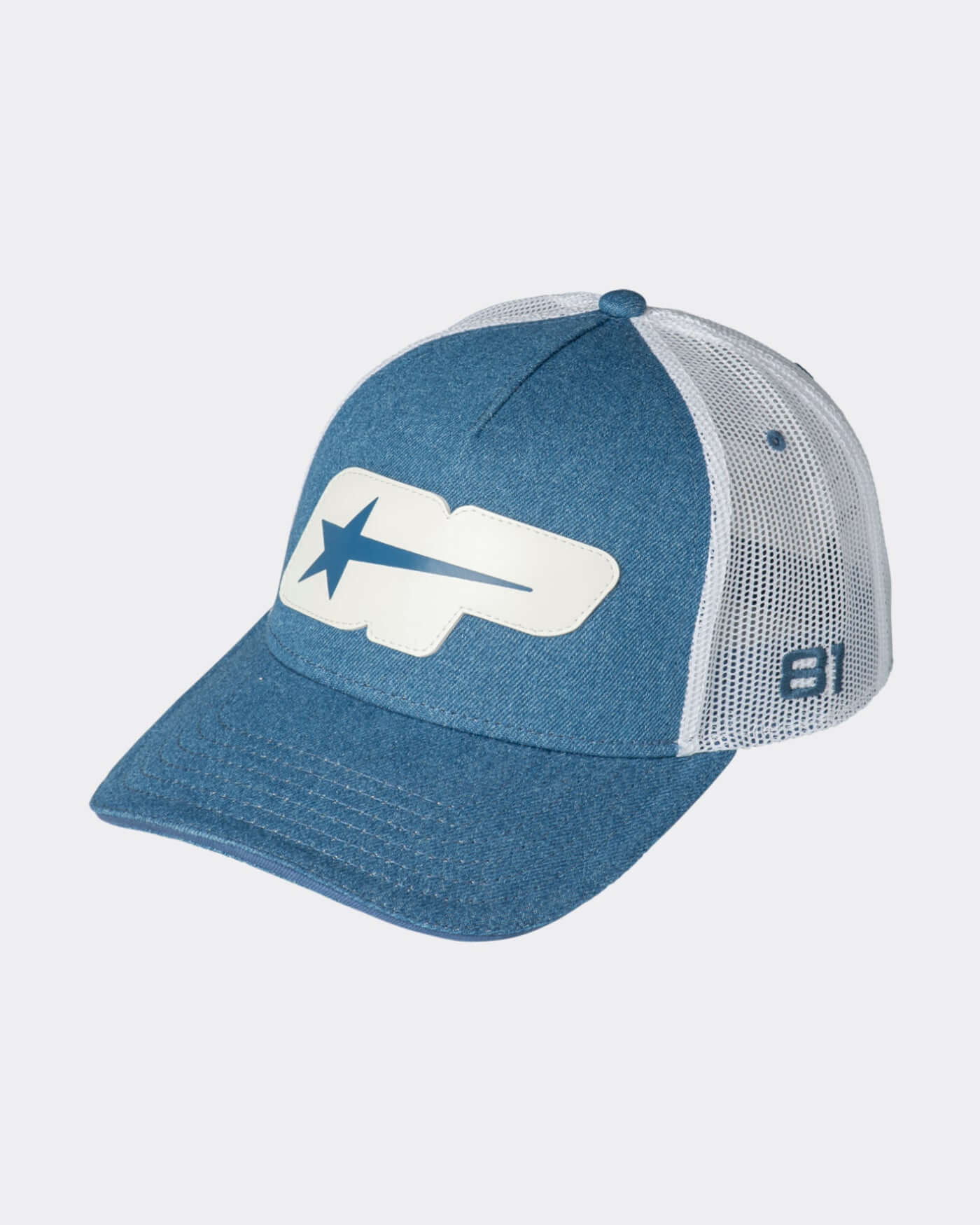 Origins Cap - classic 00s shaped trucker cap with leather-look patch and breathable mesh.