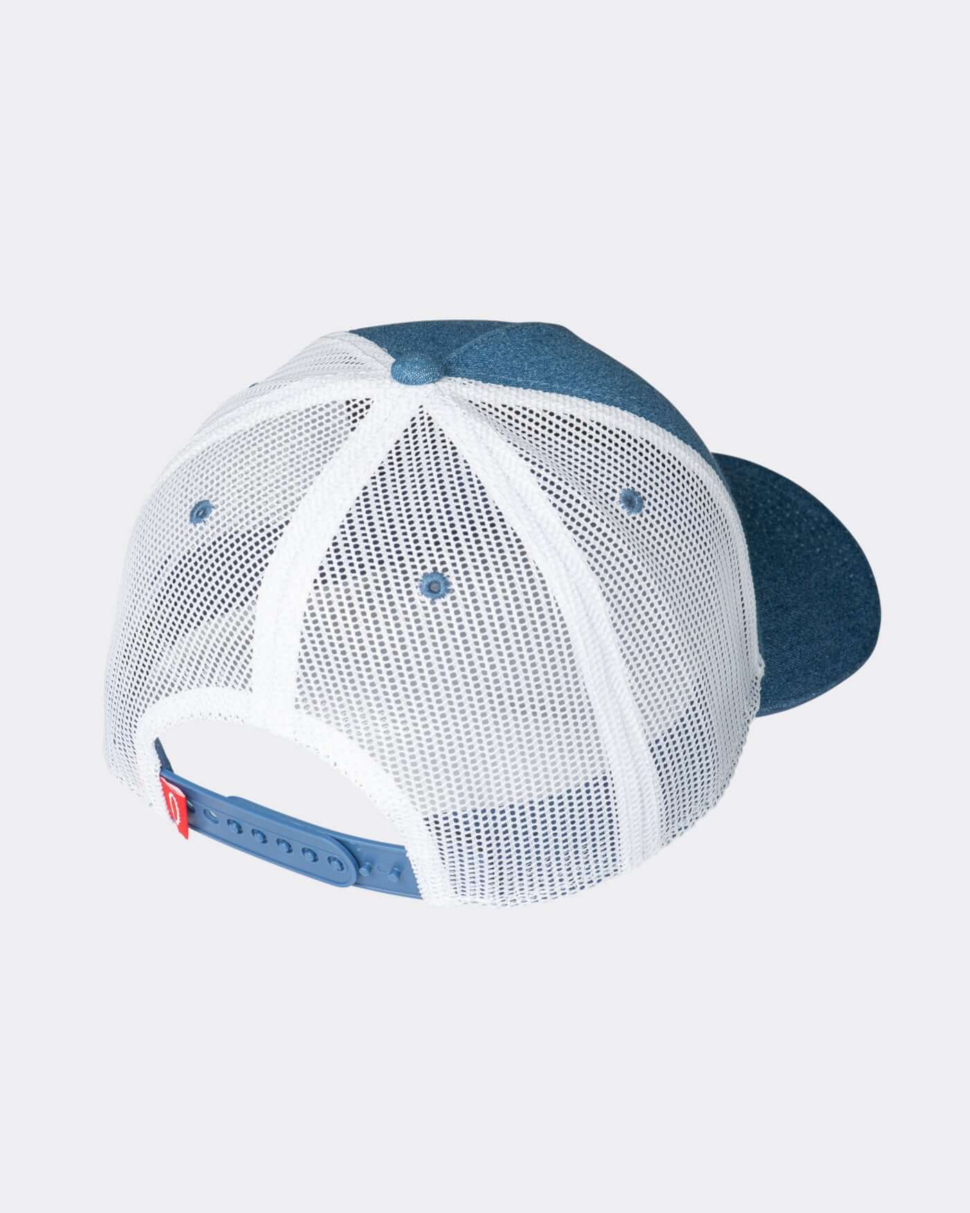 Back view of the Origins Cap featuring a breathable mesh and adjustable snapstrap.