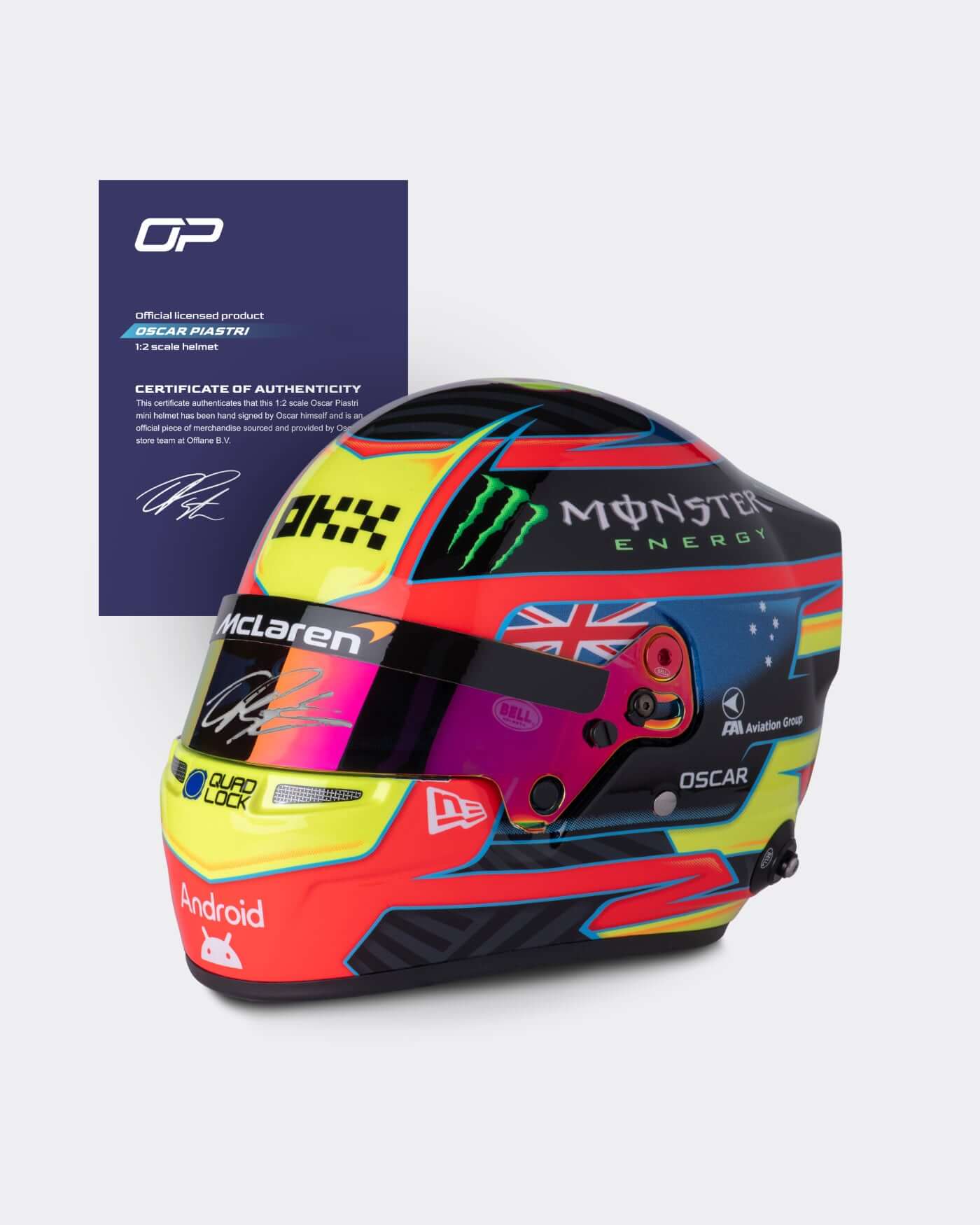 Limited Edition - Signed Oscar Piastri 1:2 scale 2025 helmet