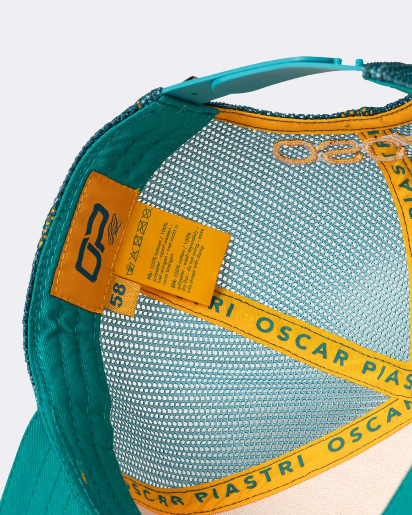 Inside view of the Home Race '26 Cap showing mesh lining and Oscar Piastri branding.