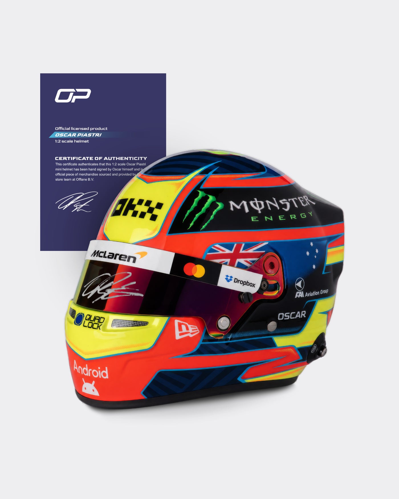 Limited Edition - Signed Oscar Piastri 1:2 scale 2026 helmet