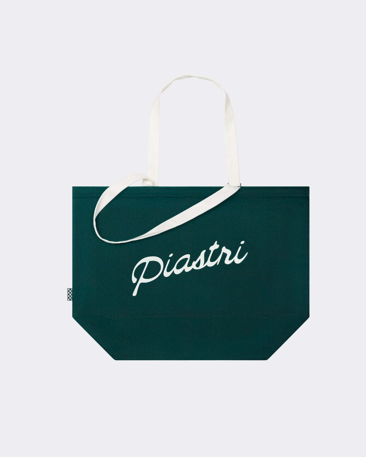 World Circuit Tote Bag in dark green with 'Piastri' lettering, perfect for race weekend essentials.